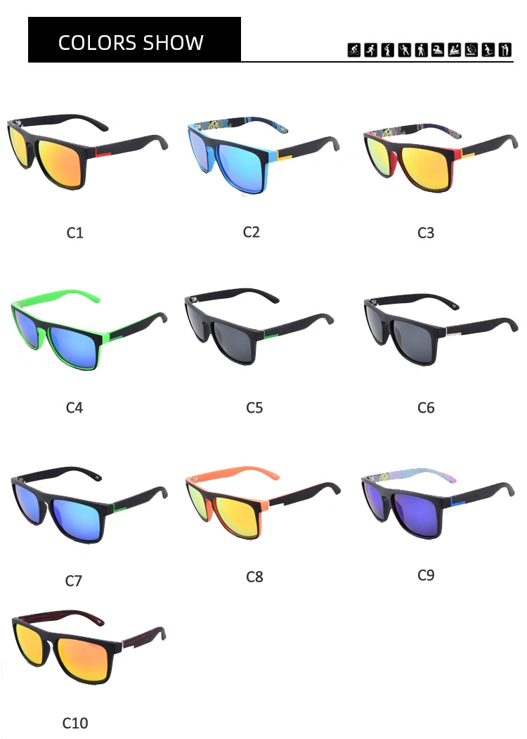 Promotion Customized High Quality Fashion Colorful Polarized Sports Sun Glasses Sunglasses