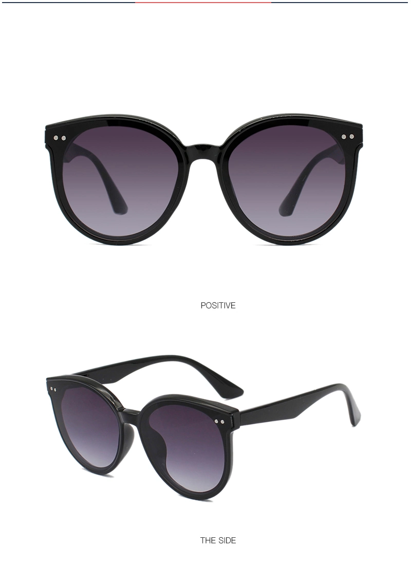 Round Plastic Frame Sunglasses Classic Promotion Outdoor Sunglasses (WSP22064)