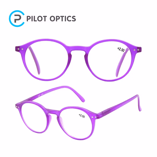パイロット光学卸売 2023 カスタム ロゴ ラウンド フルリム OEM 老眼鏡